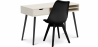Buy Office Desk Table Wooden Design Scandinavian Style Beckett + Premium Denisse Scandinavian Design chair with cushion Black 60115 - in the EU