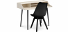 Buy Office Desk Table Wooden Design Scandinavian Style Torkel + Premium Denisse Scandinavian Design chair with cushion Black 60116 - prices