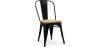 Buy Dining Chair - Industrial Design - Steel and Wood - New Edition - Stylix Black 60123 - prices