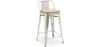 Bar Stool with Backrest - Industrial Design - Wood & Steel - 60cm - New Edition - Stylix image 9