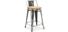 Buy Bar Stool with Backrest - Industrial Design - Wood & Steel - 60cm - New Edition - Stylix Industriel 60125 - prices