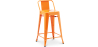 Buy Bar stool with small backrest  Stylix industrial design Metal- 60cm - New Edition Orange 60126 - in the EU