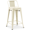 Buy Bar Stool with Backrest - Industrial Design - 60cm - New Edition - Stylix Cream 60126 - in the EU