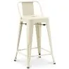 Bar Stool with Backrest - Industrial Design - 60cm - New Edition - Stylix image 9