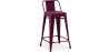 Buy Bar stool with small backrest  Stylix industrial design Metal- 60cm - New Edition Purple 60126 - prices