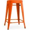 Buy Bar Stool Tolix Style Industrial Design Metal - 60 cm - New Edition Orange 60122