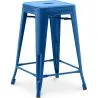 Buy Bar Stool Tolix Style Industrial Design Metal - 60 cm - New Edition Dark blue 60122