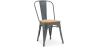 Buy Dining Chair Stylix Industrial Design Metal and Light Wood - New Edition Dark grey 60123 - in the EU