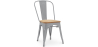 Buy Dining Chair Stylix Industrial Design Metal and Light Wood - New Edition Light grey 60123 at Privatefloor