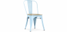 Buy Dining Chair Stylix Industrial Design Metal and Light Wood - New Edition Light blue 60123 Home delivery