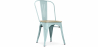 Buy Dining Chair Stylix Industrial Design Metal and Light Wood - New Edition Pale Green 60123 - prices