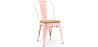 Buy Dining Chair Stylix Industrial Design Metal and Light Wood - New Edition Pastel orange 60123 at Privatefloor