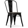Buy Dining Chair Tolix Style Industrial Design Metal and Dark Wood - New Edition Black 60124