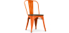 Buy Dining Chair Stylix Industrial Design Metal and Dark Wood - New Edition Orange 60124 at Privatefloor