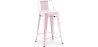 Buy Bar stool with small backrest  Stylix industrial design Metal- 60cm - New Edition Pastel pink 60126 - prices