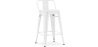 Buy Bar Stool with Backrest - Industrial Design - 60cm - New Edition - Stylix White 60126 at Privatefloor