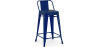 Buy Bar stool with small backrest  Stylix industrial design Metal- 60cm - New Edition Dark blue 60126 Home delivery