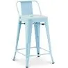 Bar Stool with Backrest - Industrial Design - 60cm - New Edition - Stylix image 9