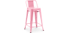 Buy Bar stool with small backrest  Stylix industrial design Metal- 60cm - New Edition Pink 60126 at Privatefloor