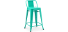 Buy Bar stool with small backrest  Stylix industrial design Metal- 60cm - New Edition Pastel green 60126 - prices