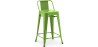 Buy Bar stool with small backrest  Stylix industrial design Metal- 60cm - New Edition Light green 60126 at Privatefloor