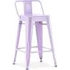 Bar Stool with Backrest - Industrial Design - 60cm - New Edition - Stylix image 9