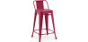 Buy Bar stool with small backrest  Stylix industrial design Metal- 60cm - New Edition Fuchsia 60126 in the Europe