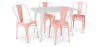 Buy Pack Dining Table and 4 Dining Chairs Industrial Design - New Edition- Bistrot Stylix Pastel orange 60129 - prices