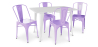 Buy Pack Dining Table and 4 Dining Chairs Industrial Design - New Edition- Bistrot Stylix Pastel purple 60129 - prices