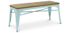 Buy Bench - Industrial Design - Wood and Metal - Stylix Light blue 60131 - prices