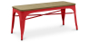 Buy Bench - Industrial Design - Wood and Metal - Stylix Red 60131 Home delivery