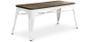 Buy Bench Stylix Industrial Design Metal and Dark Wood - New Edition White 60132 - prices