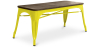 Buy Bench Stylix Industrial Design Metal and Dark Wood - New Edition Yellow 60132 - in the EU