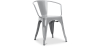 Buy Dining Chair with armrest Stylix industrial design Metal - New Edition Light grey 60140 with a guarantee