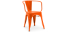 Buy Dining Chair with armrest Stylix industrial design Metal - New Edition Orange 60140 at Privatefloor