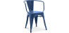 Buy Dining Chair with Armrests - Industrial Design - Steel - New Edition - Stylix Dark blue 60140 - prices