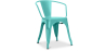 Buy Dining Chair with armrest Stylix industrial design Metal - New Edition Pastel green 60140 Home delivery