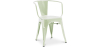 Buy Dining Chair with armrest Stylix industrial design Metal - New Edition Pale Green 60140 with a guarantee