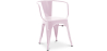 Buy Dining Chair with armrest Stylix industrial design Metal - New Edition Pastel pink 60140 - in the EU