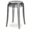 Buy Stool  Victoria Queen - 47cm -  Design Transparent Light grey 29572