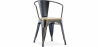 Buy Dining Chair with armrest Stylix industrial design Metal and Light Wood - New Edition Metallic bronze 60143 - in the EU