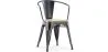 Dining Chair with Armrests - Industrial Design - Wood and Steel - New Edition - Stylix image 9