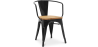 Buy Dining Chair with armrest Stylix industrial design Metal and Light Wood - New Edition Black 60143 at Privatefloor
