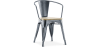 Buy Dining Chair with Armrests - Industrial Design - Wood and Steel - New Edition - Stylix Industriel 60143 - prices