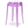 Buy Stool  Victoria Queen - 47cm -  Design Transparent Mauve 29572