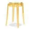 Buy Stool  Victoria Queen - 47cm -  Design Transparent Yellow 29572