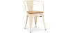 Buy Dining Chair with armrest Stylix industrial design Metal and Light Wood - New Edition Cream 60143 in the Europe