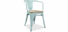 Buy Dining Chair with armrest Stylix industrial design Metal and Light Wood - New Edition Pale Green 60143 Home delivery