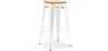 Bar Stool - Industrial Design - Wood & Steel - 76cm - New Edition - Stylix image 9