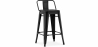 Buy Stylix stool with small backrest - 60cm Black 58409 - in the EU